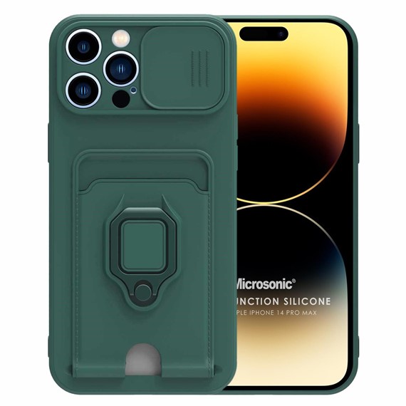 Microsonic Apple iPhone 14 Pro Max Kılıf Multifunction Silicone Yeşil 1