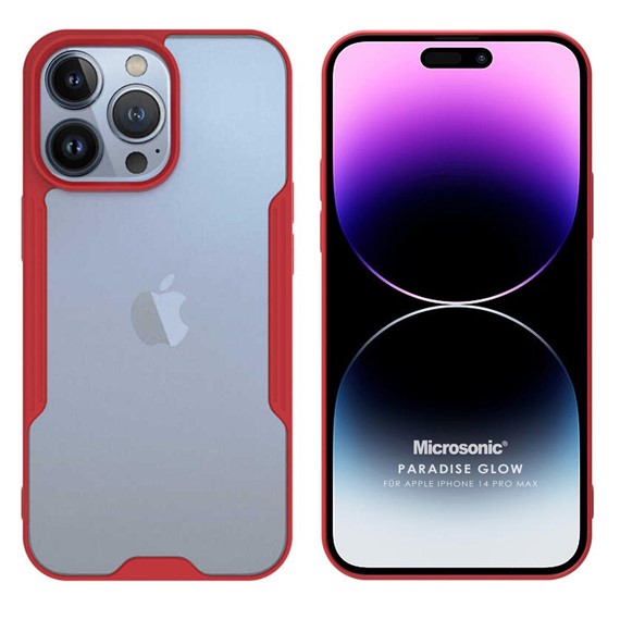 Microsonic Apple iPhone 14 Pro Max Kılıf Paradise Glow Kırmızı 1