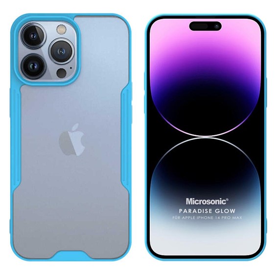 Microsonic Apple iPhone 14 Pro Max Kılıf Paradise Glow Turkuaz 1