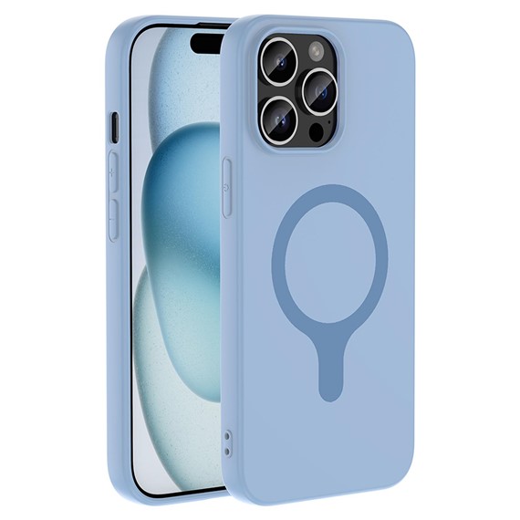 Microsonic Apple iPhone 14 Pro Max Kılıf Pastello MagSafe Bebe Mavi 1