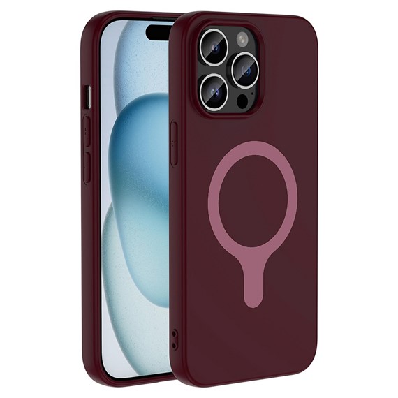 Microsonic Apple iPhone 14 Pro Max Kılıf Pastello MagSafe Mürdüm 1
