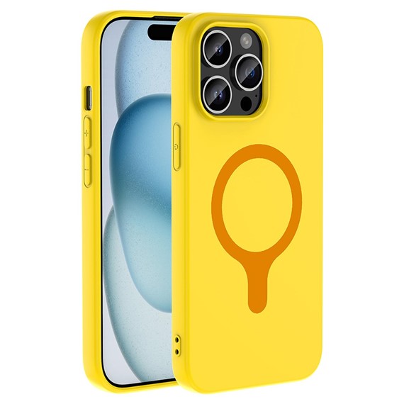 Microsonic Apple iPhone 14 Pro Max Kılıf Pastello MagSafe Sarı 1