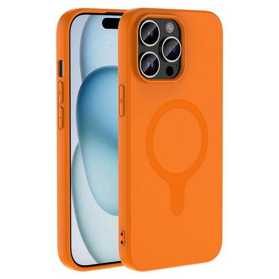 Microsonic Apple iPhone 14 Pro Max Kılıf Pastello MagSafe Turuncu 1