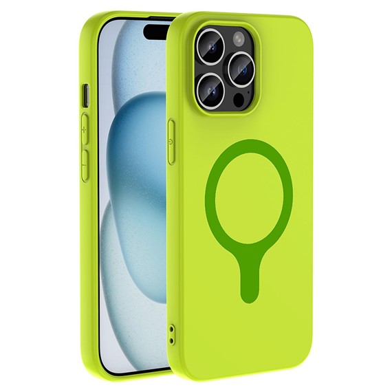 Microsonic Apple iPhone 14 Pro Max Kılıf Pastello MagSafe Yeşil 1