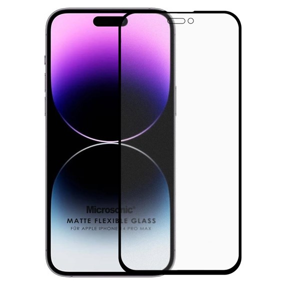 Microsonic Apple iPhone 14 Pro Max Seramik Matte Flexible Ekran Koruyucu Siyah 2