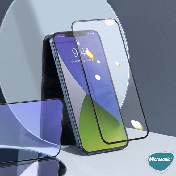 Microsonic Apple iPhone 16 Plus Tam Kaplayan Temperli Cam Ekran Koruyucu Siyah 3