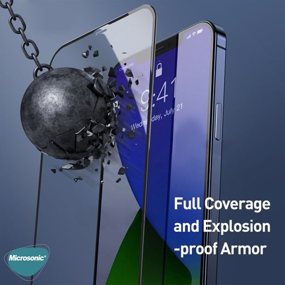 Microsonic Apple iPhone 16 Plus Tam Kaplayan Temperli Cam Ekran Koruyucu Siyah 5