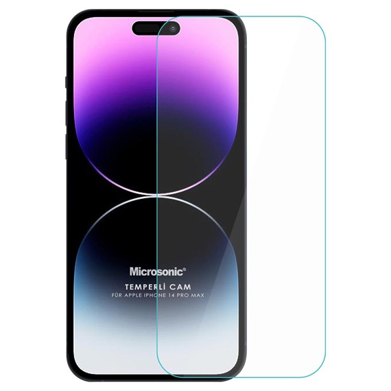 Microsonic Apple iPhone 14 Pro Max Tempered Glass Cam Ekran Koruyucu 2