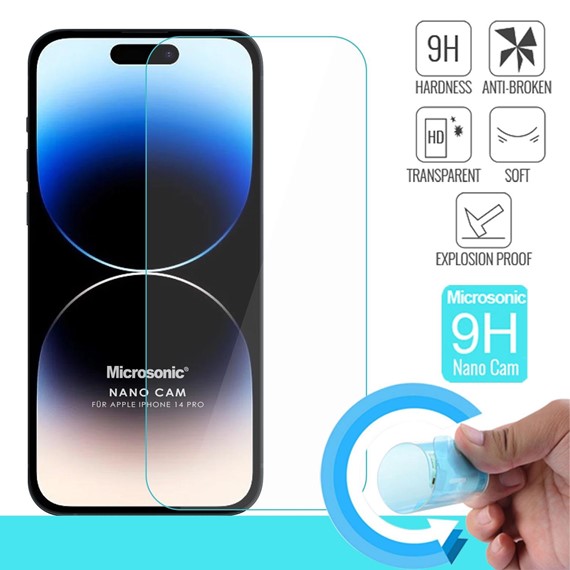 Microsonic Apple iPhone 14 Pro Nano Glass Cam Ekran Koruyucu 1