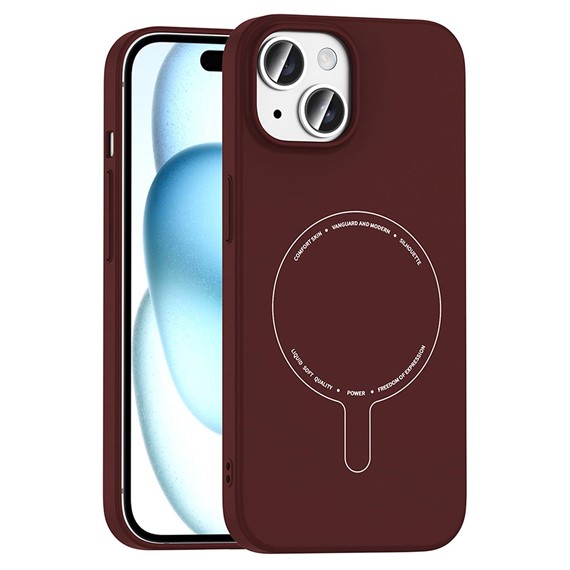Microsonic Apple iPhone 15 Kılıf AirFit MagSafe Bordo 1