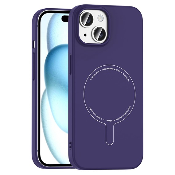 Microsonic Apple iPhone 15 Kılıf AirFit MagSafe Derin Mor 1