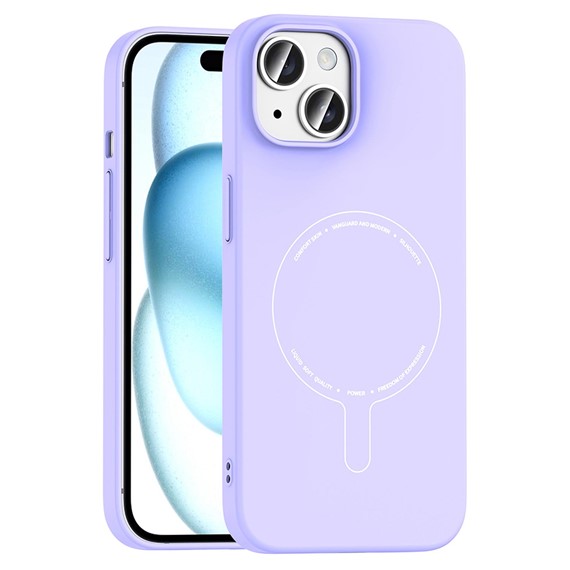 Microsonic Apple iPhone 15 Kılıf AirFit MagSafe Lila 1