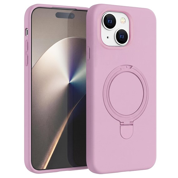Microsonic Apple iPhone 15 Kılıf Aura Stant MagSafe Pembe 1