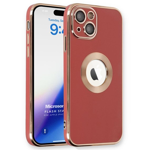 Microsonic Apple iPhone 15 Plus Kılıf Flash Stamp Kırmızı 1