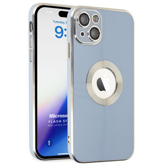Microsonic Apple iPhone 15 Plus Kılıf Flash Stamp Mavi 1