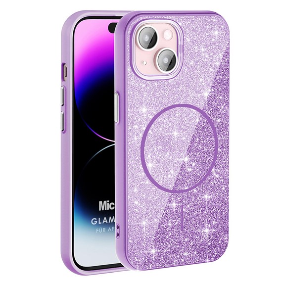 Microsonic Apple iPhone 15 Plus Kılıf GlamGrip Luxe Lila 1