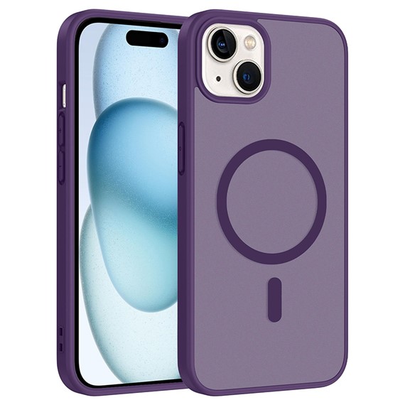 Microsonic Apple iPhone 15 Kılıf MagSmoke Neo Derin Mor 1