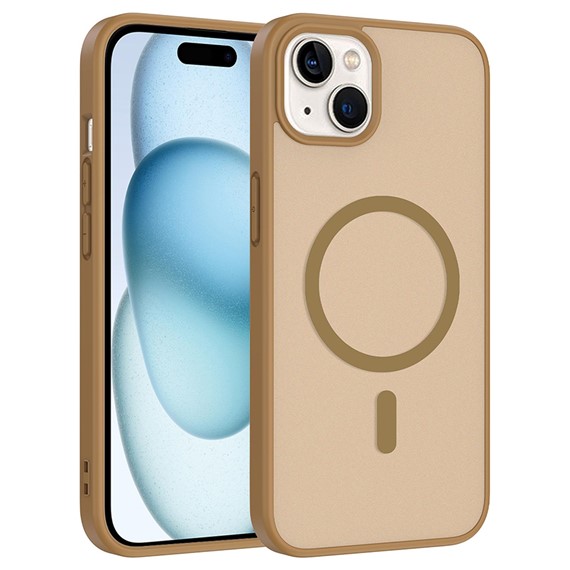 Microsonic Apple iPhone 15 Kılıf MagSmoke Neo Gold 1