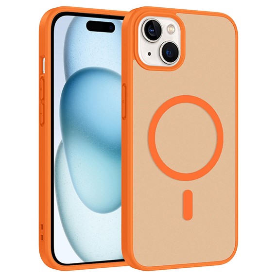 Microsonic Apple iPhone 15 Kılıf MagSmoke Neo Turuncu 1