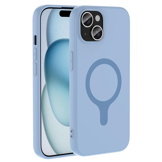 Microsonic Apple iPhone 15 Kılıf Pastello MagSafe Bebe Mavi 1