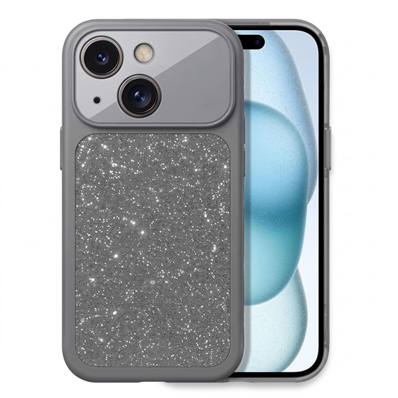 Microsonic Apple iPhone 15 Kılıf Ruby Sparkle Gri 1