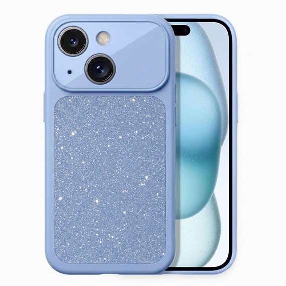 Microsonic Apple iPhone 15 Kılıf Ruby Sparkle Mavi 1