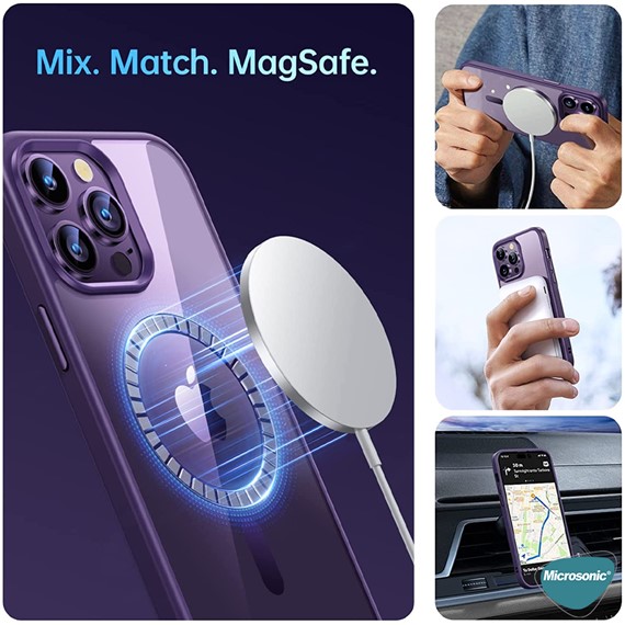 Microsonic Apple iPhone 15 Kılıf MagSafe Shadow Planet Mavi 2