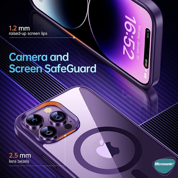 Microsonic Samsung Galaxy S23 FE Kılıf MagSafe Shadow Planet Mor 4