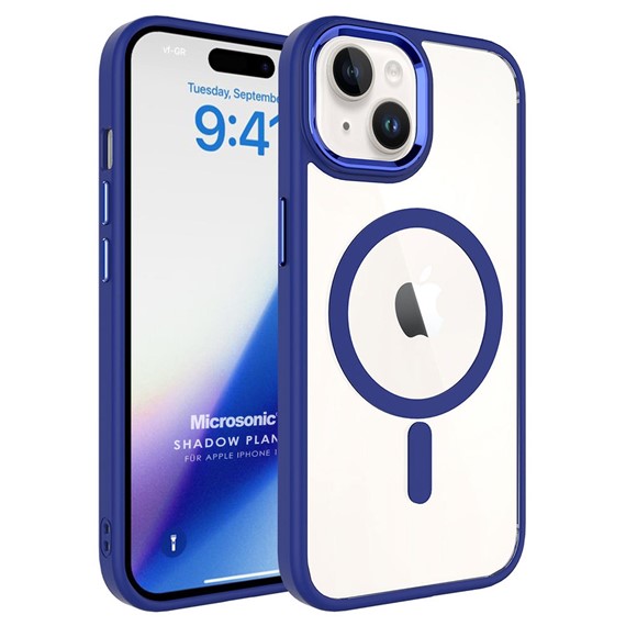 Microsonic Apple iPhone 15 Plus Kılıf MagSafe Shadow Planet Lacivert 1