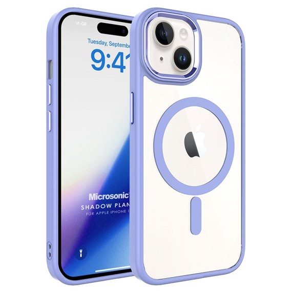 Microsonic Apple iPhone 15 Plus Kılıf MagSafe Shadow Planet Lila 1