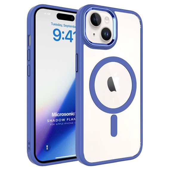 Microsonic Apple iPhone 15 Kılıf MagSafe Shadow Planet Mavi 1