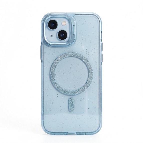 Microsonic Apple iPhone 15 Plus Kılıf SparkMag Luxe Mavi 1
