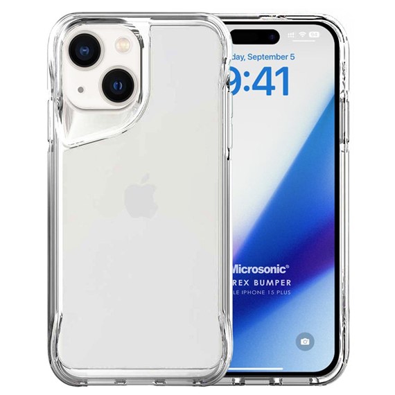 Microsonic Apple iPhone 15 Plus Kılıf Trex Bumper Şeffaf 1