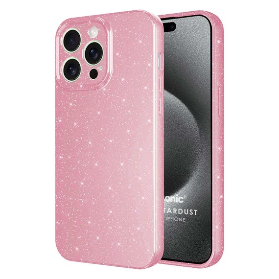 Microsonic Apple iPhone 15 Pro Max Kılıf Grand Stardust Pembe 1