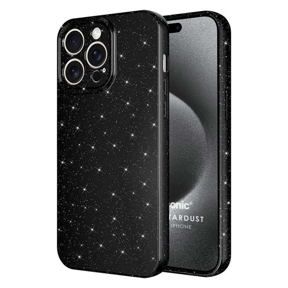 Microsonic Apple iPhone 15 Pro Kılıf Grand Stardust Siyah 1