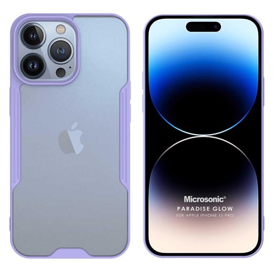 Microsonic Apple iPhone 15 Pro Kılıf Paradise Glow Lila 1