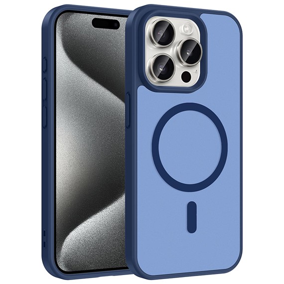 Microsonic Apple iPhone 15 Pro Kılıf MagSmoke Neo Lacivert 1