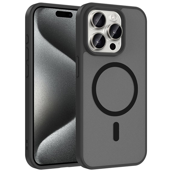 Microsonic Apple iPhone 15 Pro Kılıf MagSmoke Neo Siyah 1