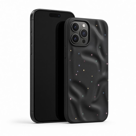 Microsonic Apple iPhone 15 Pro Max Kılıf Rippledots Siyah 1