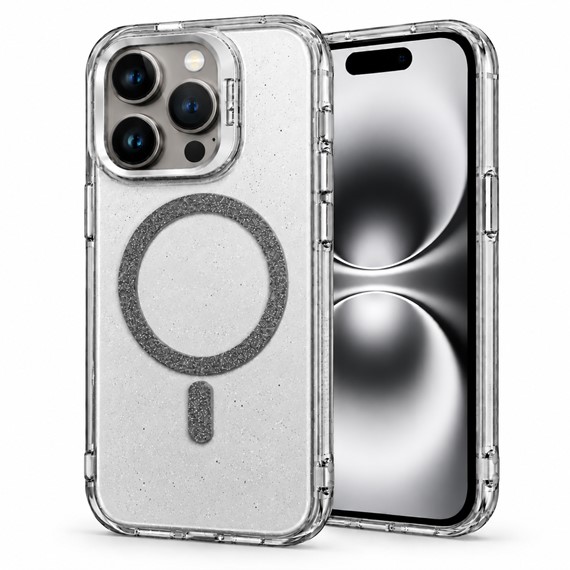 Microsonic Apple iPhone 15 Pro Max Kılıf SparkMag Luxe Gri 1