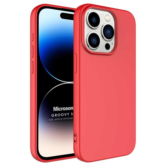 Microsonic Apple iPhone 15 Pro Max Kılıf Groovy Soft Kırmızı 1