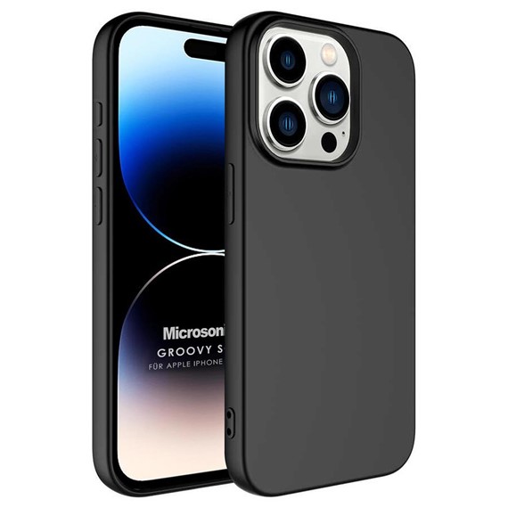 Microsonic Apple iPhone 15 Pro Max Kılıf Groovy Soft Siyah 1