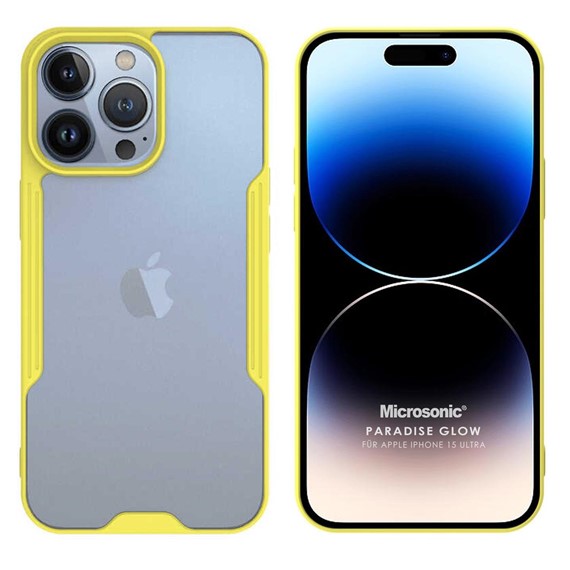 Microsonic Apple iPhone 15 Pro Max Kılıf Paradise Glow Sarı 1