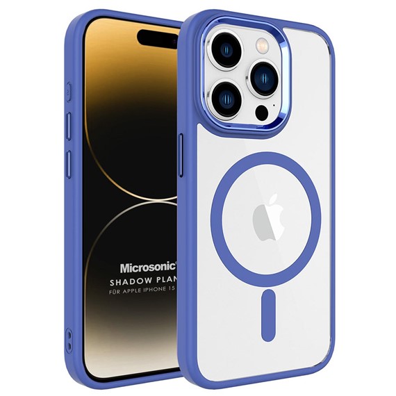 Microsonic Apple iPhone 15 Pro Max Kılıf MagSafe Shadow Planet Mavi 1