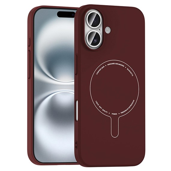 Microsonic Apple iPhone 17 Kılıf AirFit MagSafe Bordo 1