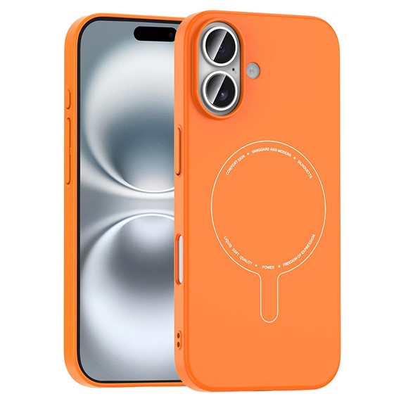 Microsonic Apple iPhone 17 Kılıf AirFit MagSafe Turuncu 1