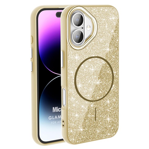 Microsonic Apple iPhone 16 Plus Kılıf GlamGrip Luxe Gold 1