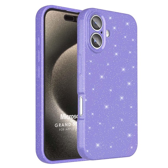 Microsonic Apple iPhone 16 Kılıf Grand Stardust Mor 1