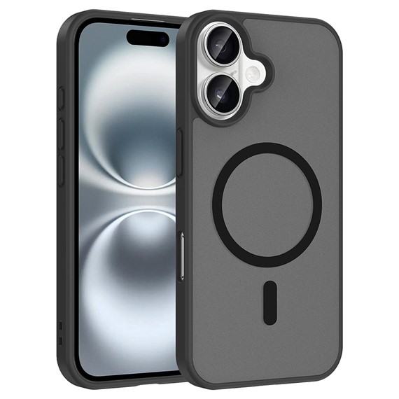 Microsonic Apple iPhone 16 Kılıf MagSmoke Neo Siyah 1
