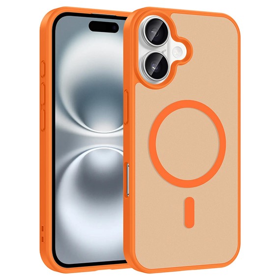 Microsonic Apple iPhone 16 Kılıf MagSmoke Neo Turuncu 1